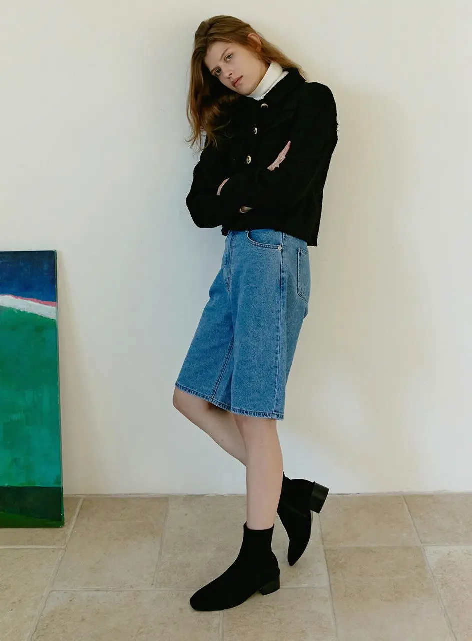 RONIN Suede Ankle Boots - 3color l 5cm Suede Span Ankle Boots