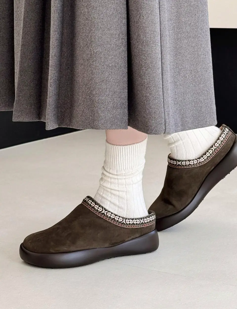 sheepskin domestic handmade shoes Foby fur fleece