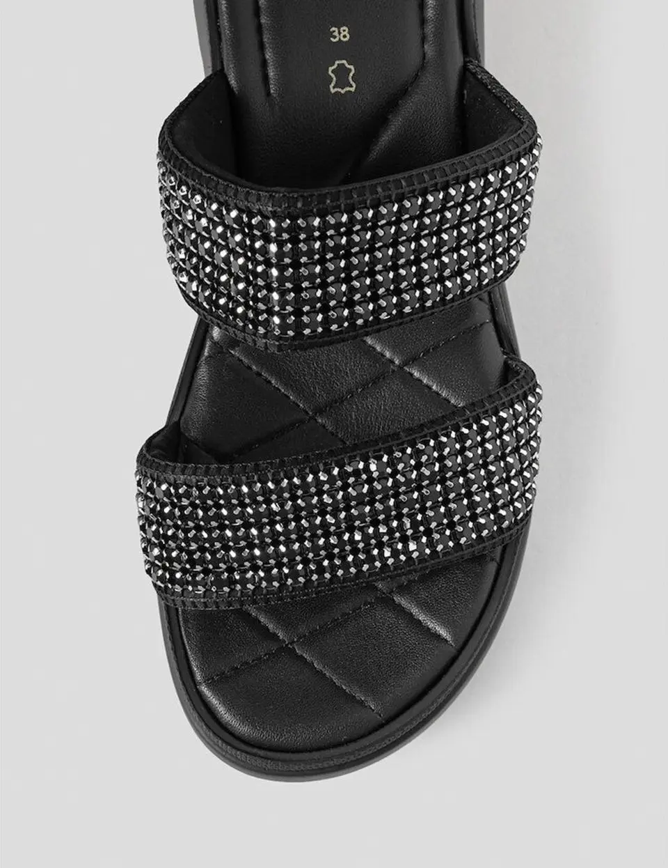 Glitter Comfort Chunky Sandals [Black] (HH54K2F135)