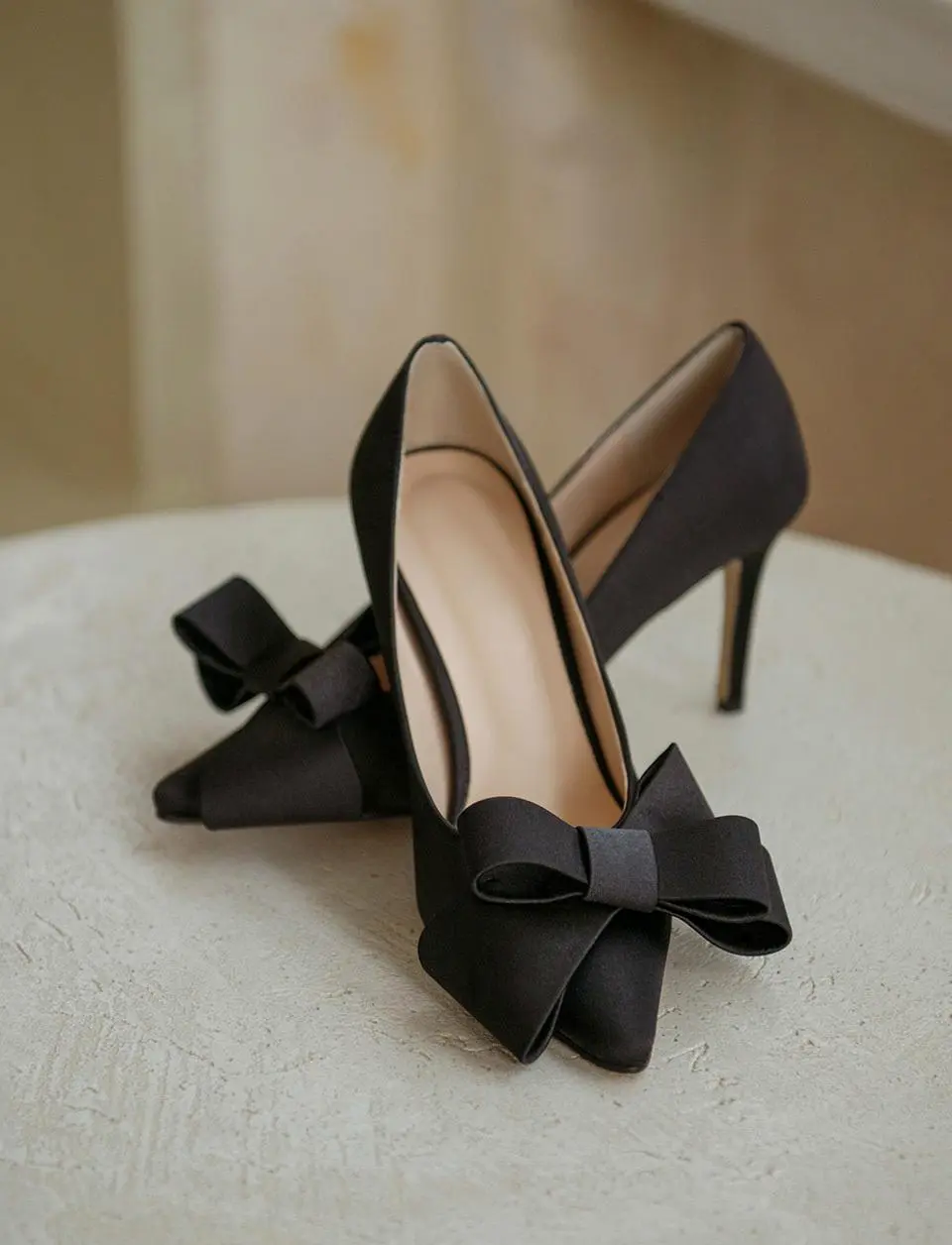 Rubens Satin Ribbon Stiletto Heels 8cm Pumps