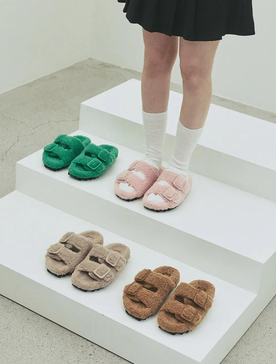 Teddy Bear Fur Slides (EO2513)