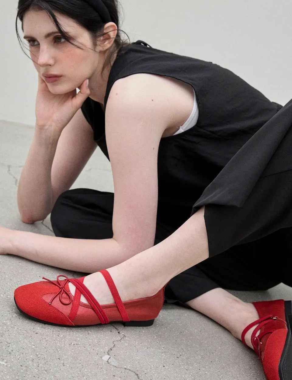 Multi Strap Crossover Mary Jane Flat 1.5cm Shoes (VA9005)