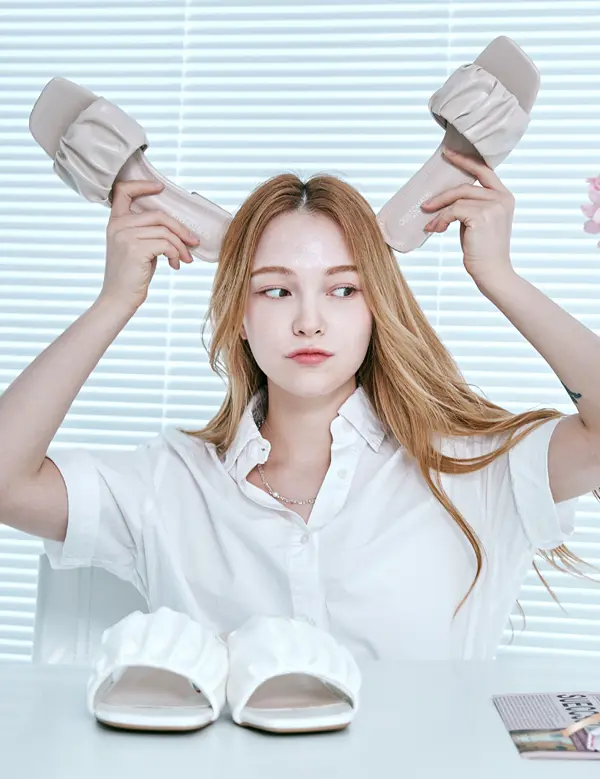 Shirring Band Mule Slipper Lia