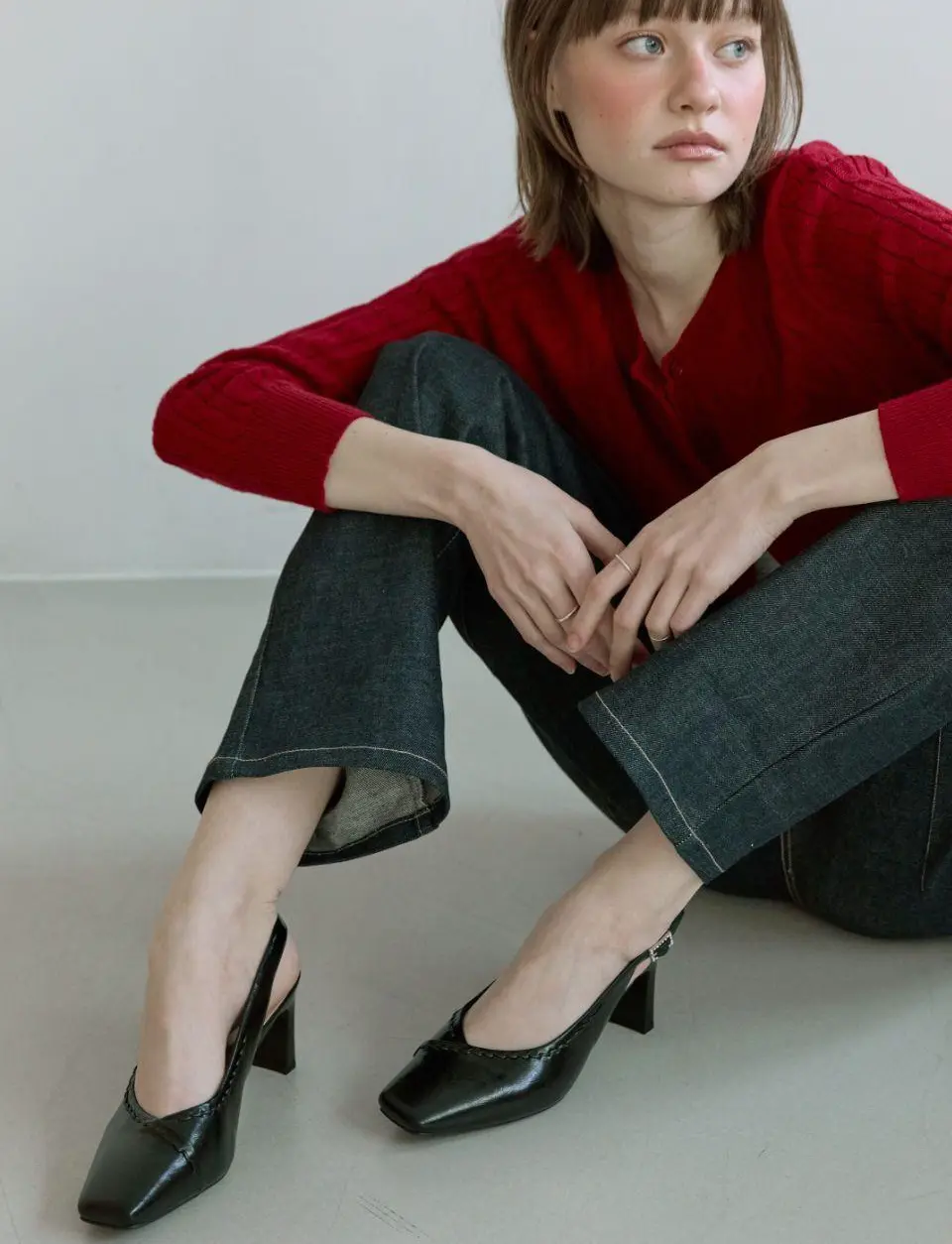 Cathrine V-Cut Slingback 7cm Pumps (WS9016)