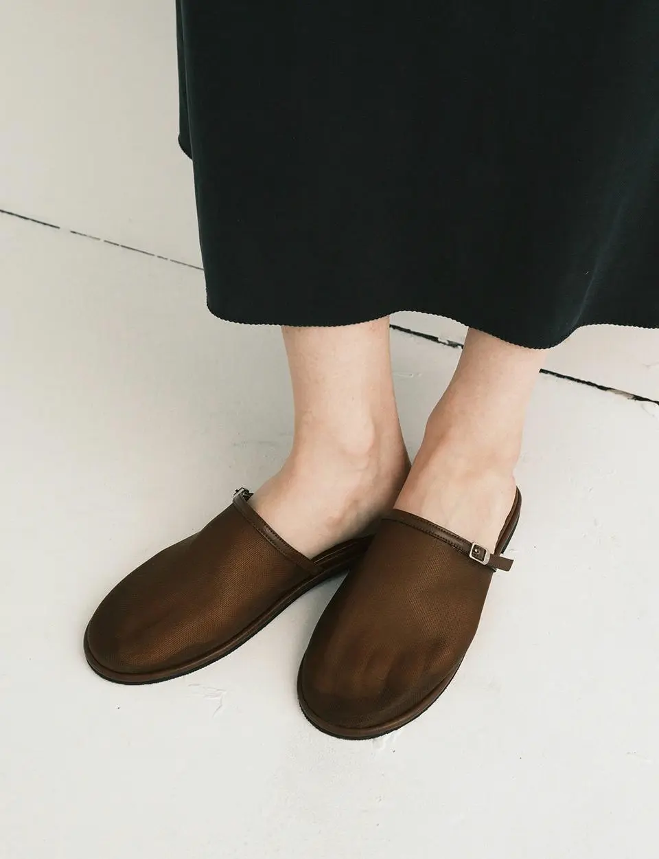 Sheer Belted Mesh Slide - 3colors