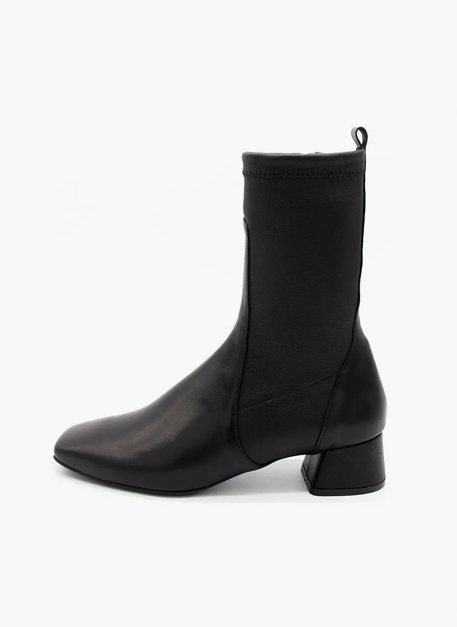 Two Parts Ankle Boots - Black