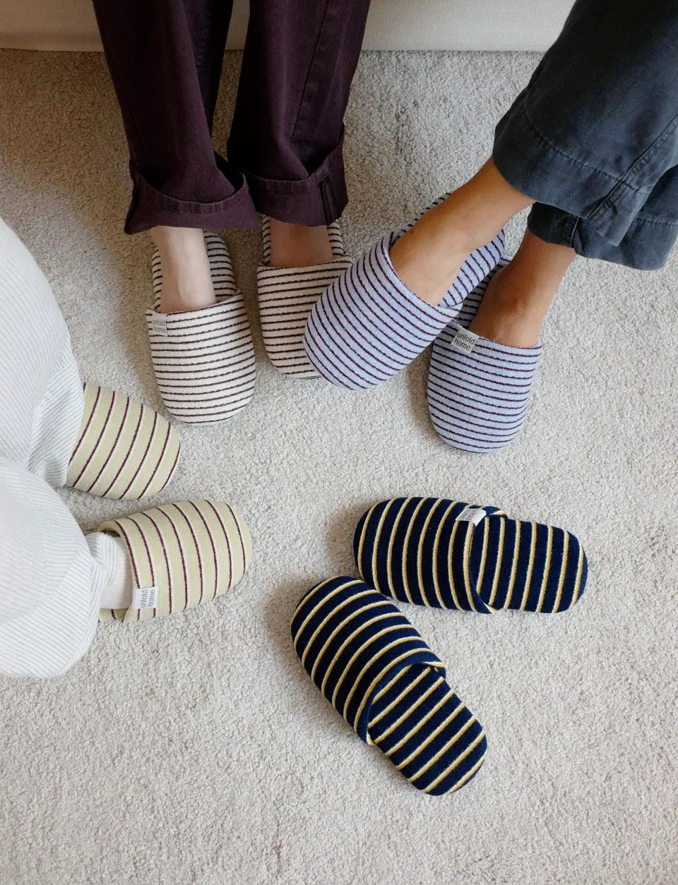 Striped Terry Room Shoes 1PC Slides