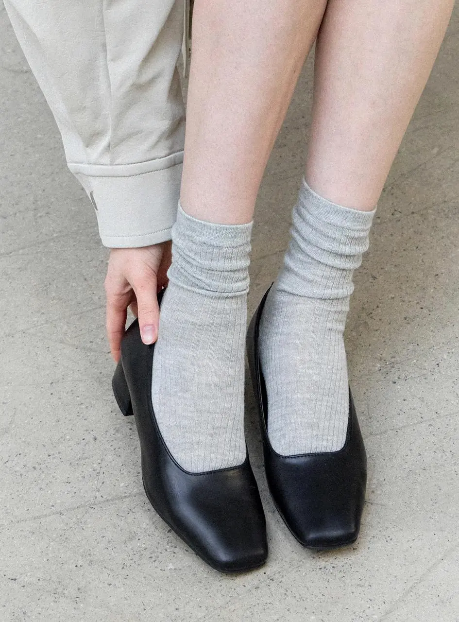 Rena Square Toe Basic 3.5cm Pumps (H305)