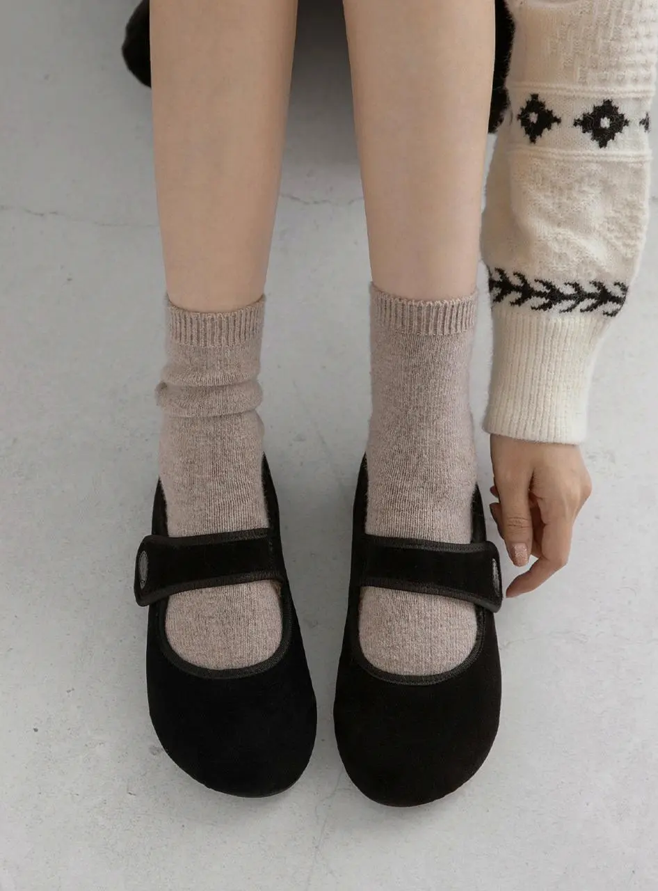 Piglet Piglet Velcro Height-Increasing Fur 3cm Mary Jane