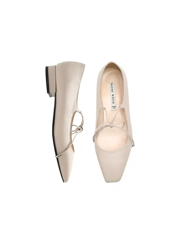 Girlish Ribbon Flat Shoes