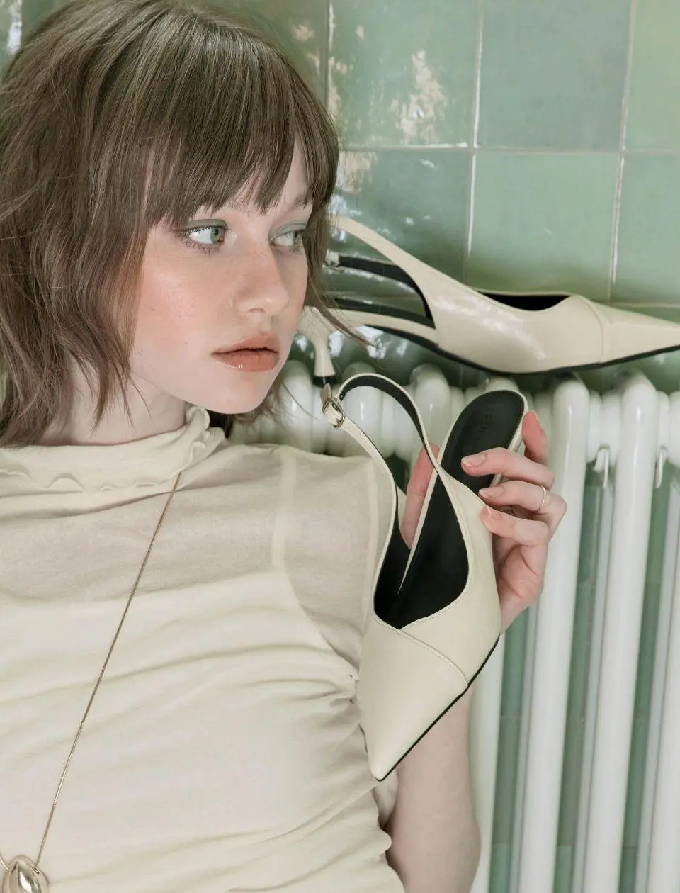 Jade V-Cut Slingback Heels 5cm PUMPS (WS9028)