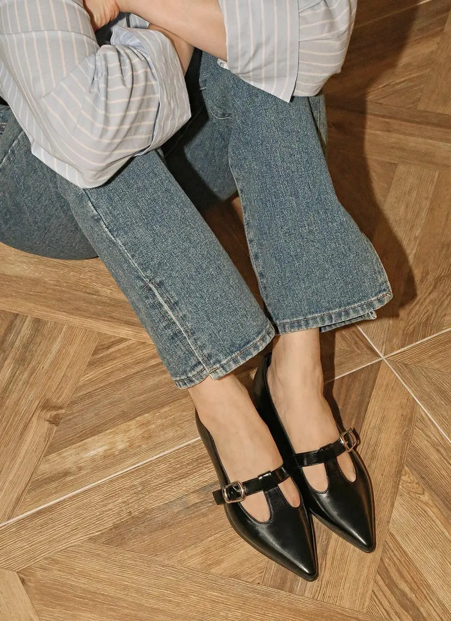 Lazard T-Strap Flat Shoes