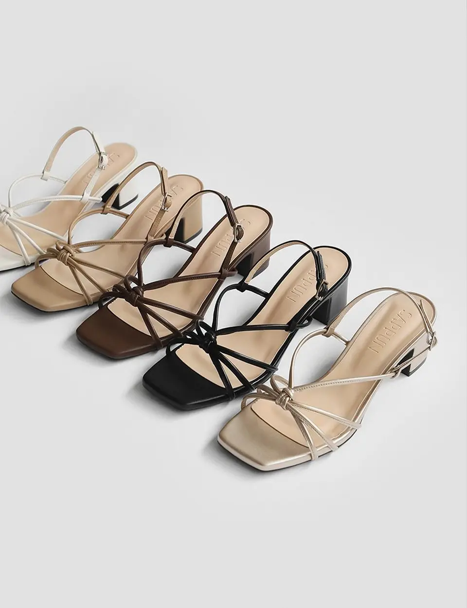 Serendy Square Strap Sandal Heels (5cm)