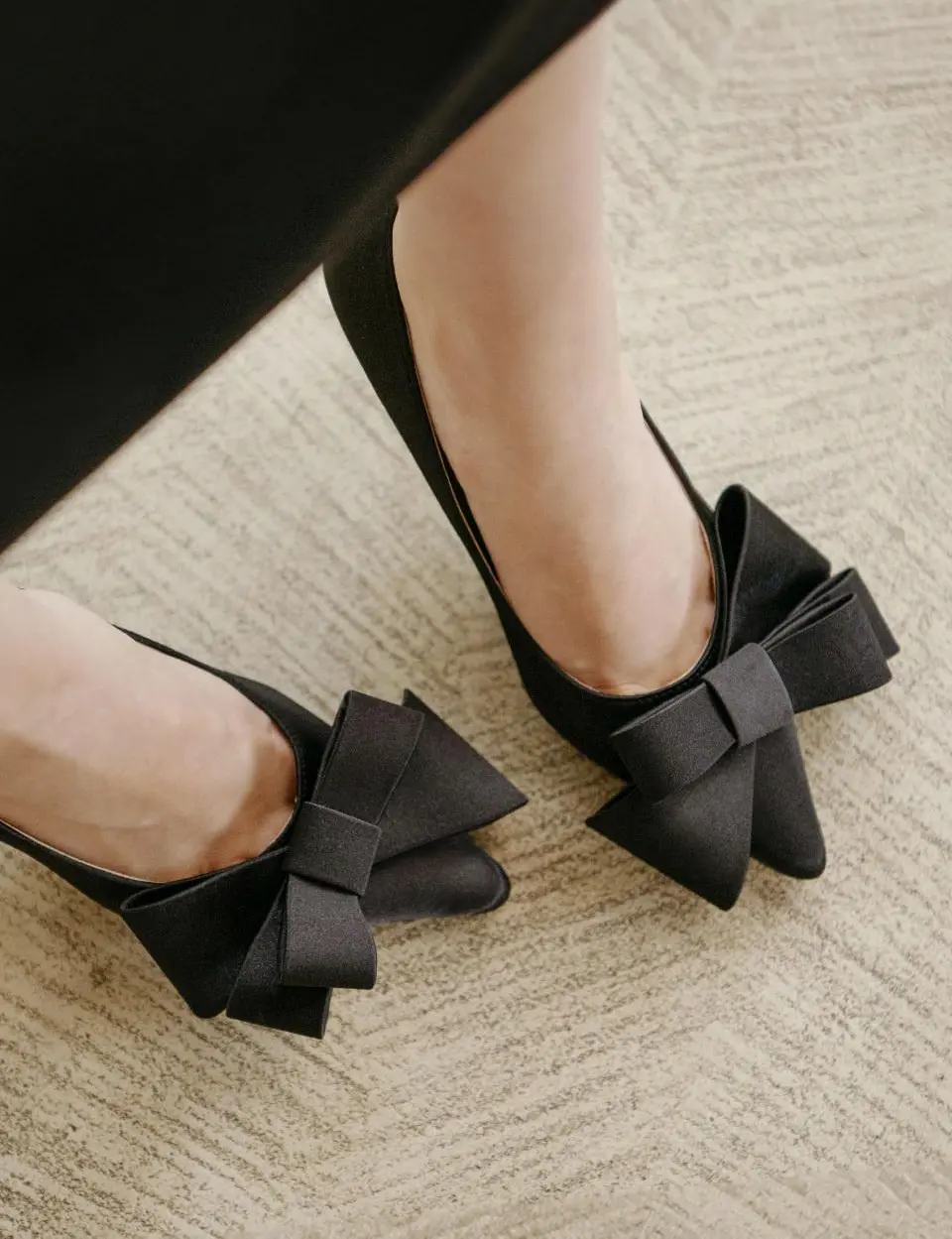 Rubens Satin Ribbon Stiletto Heels 8cm Pumps