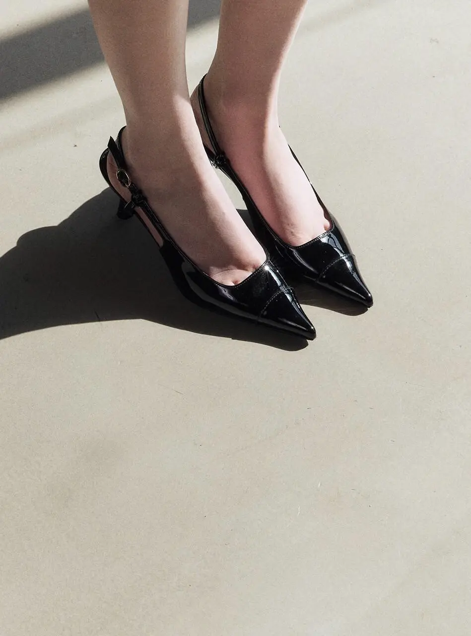 Glossy Line Slingback PUMPS (EO2618)