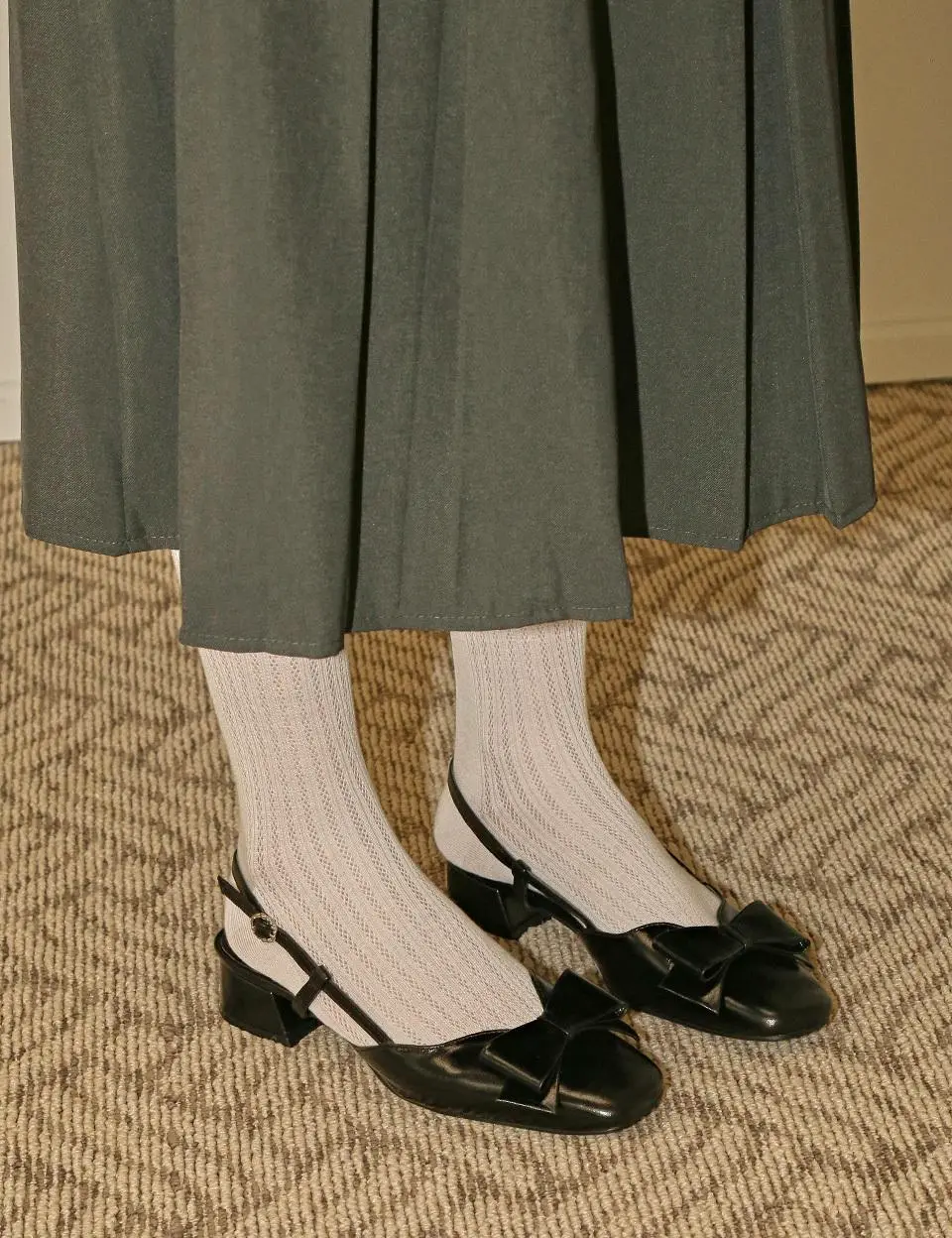 149J Miroo Ribbon Slingback Flats