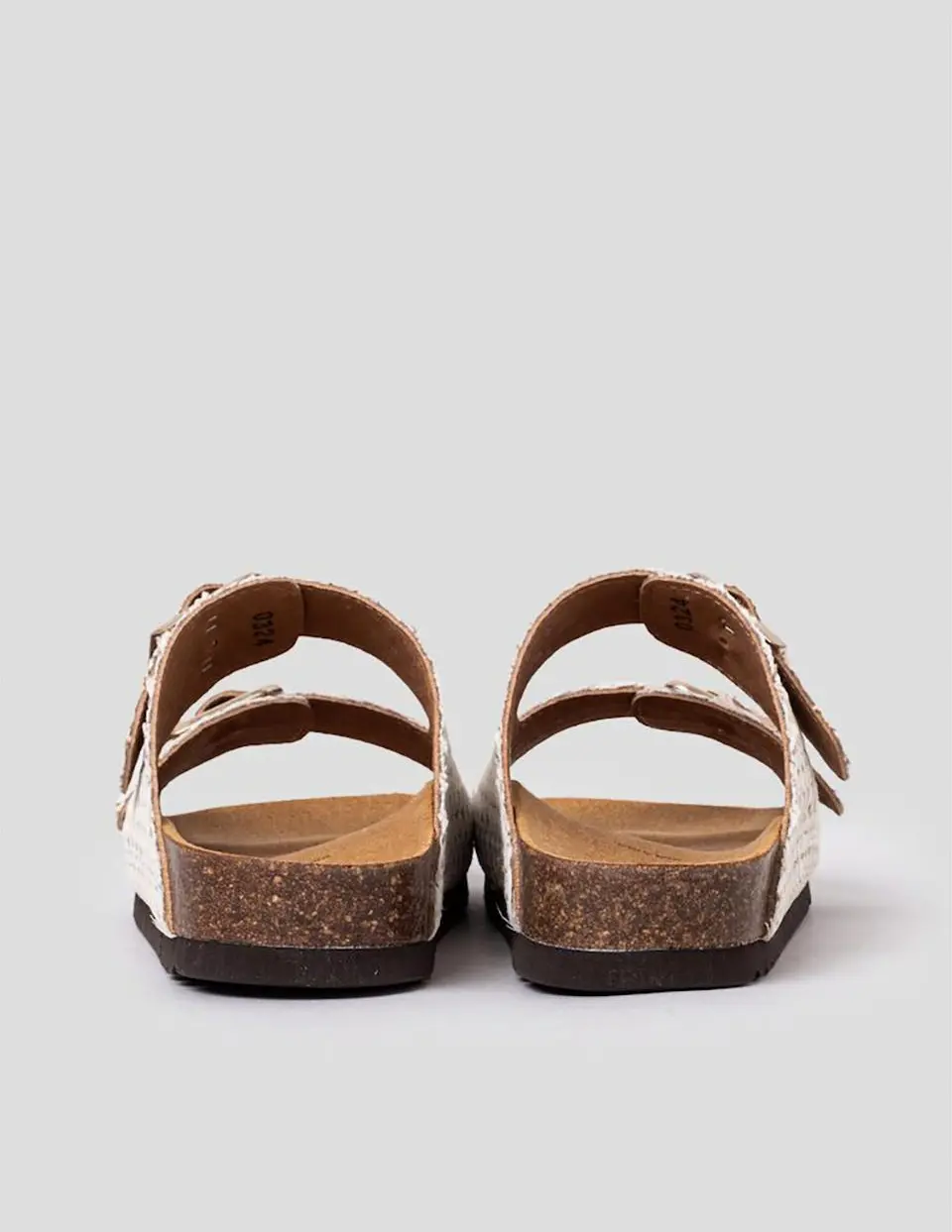 SCHOLL Cork Two-Strap Sandals [White] (HH44K2C361)