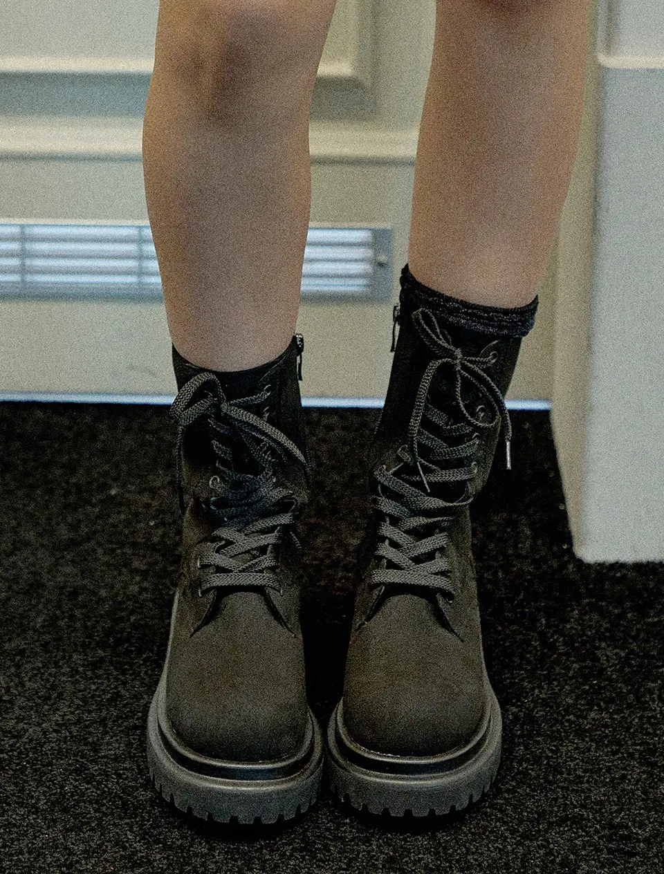 Camel Chamude Lace-Up Walker Boots