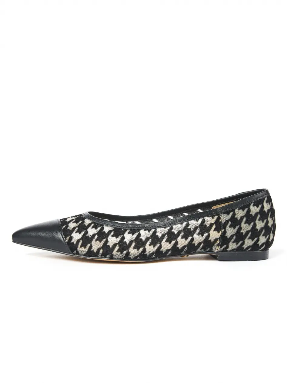 Houndstooth Stiletto Pumps [Black]