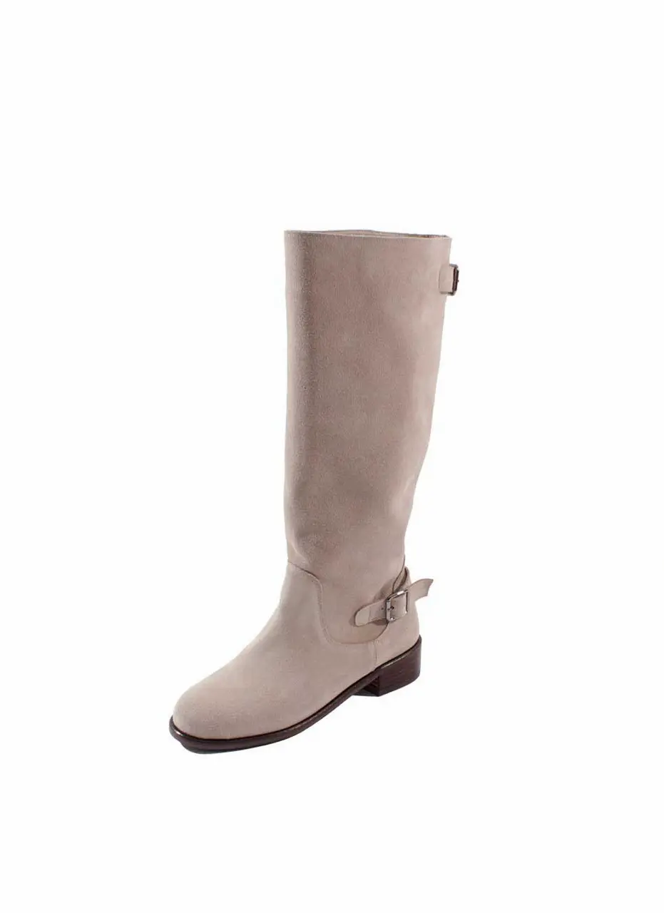 Area Suede Belt Long Boots (3 Colors)