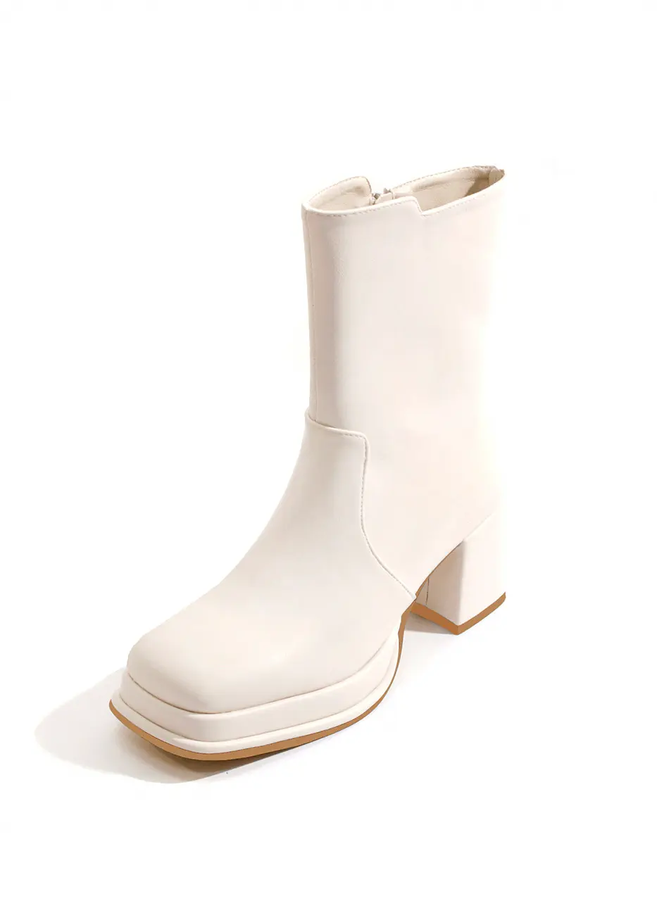 Sonia Square Toe Ankle Boots_2 Colors