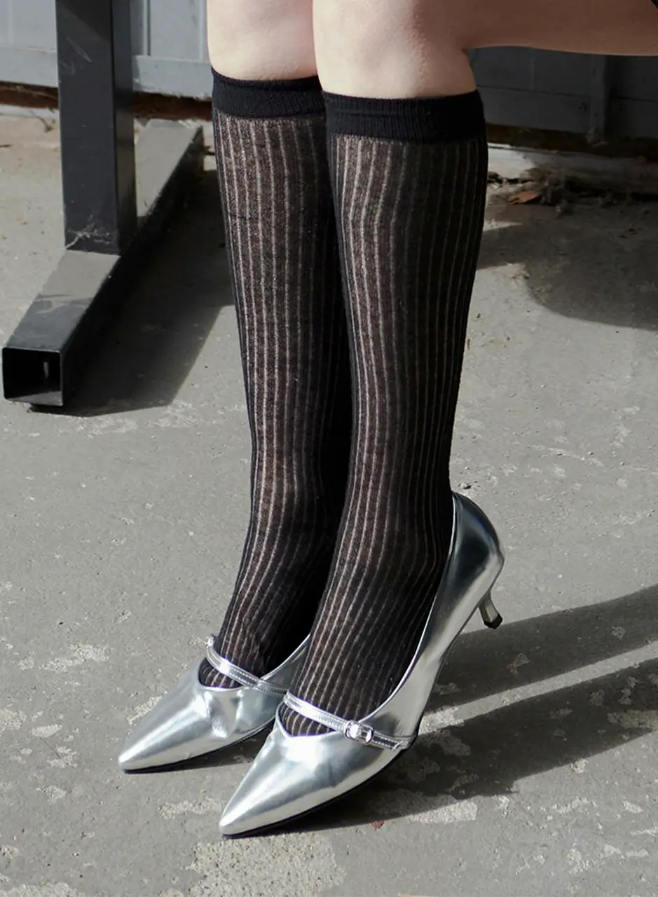 5cm Mary Jane Kitten Heel Claire Pumps (CW0078SV)