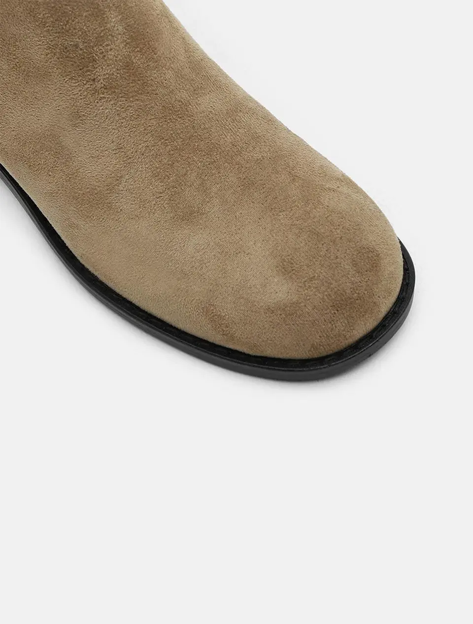 Jade Round Suede Long Boots (3.5cm)