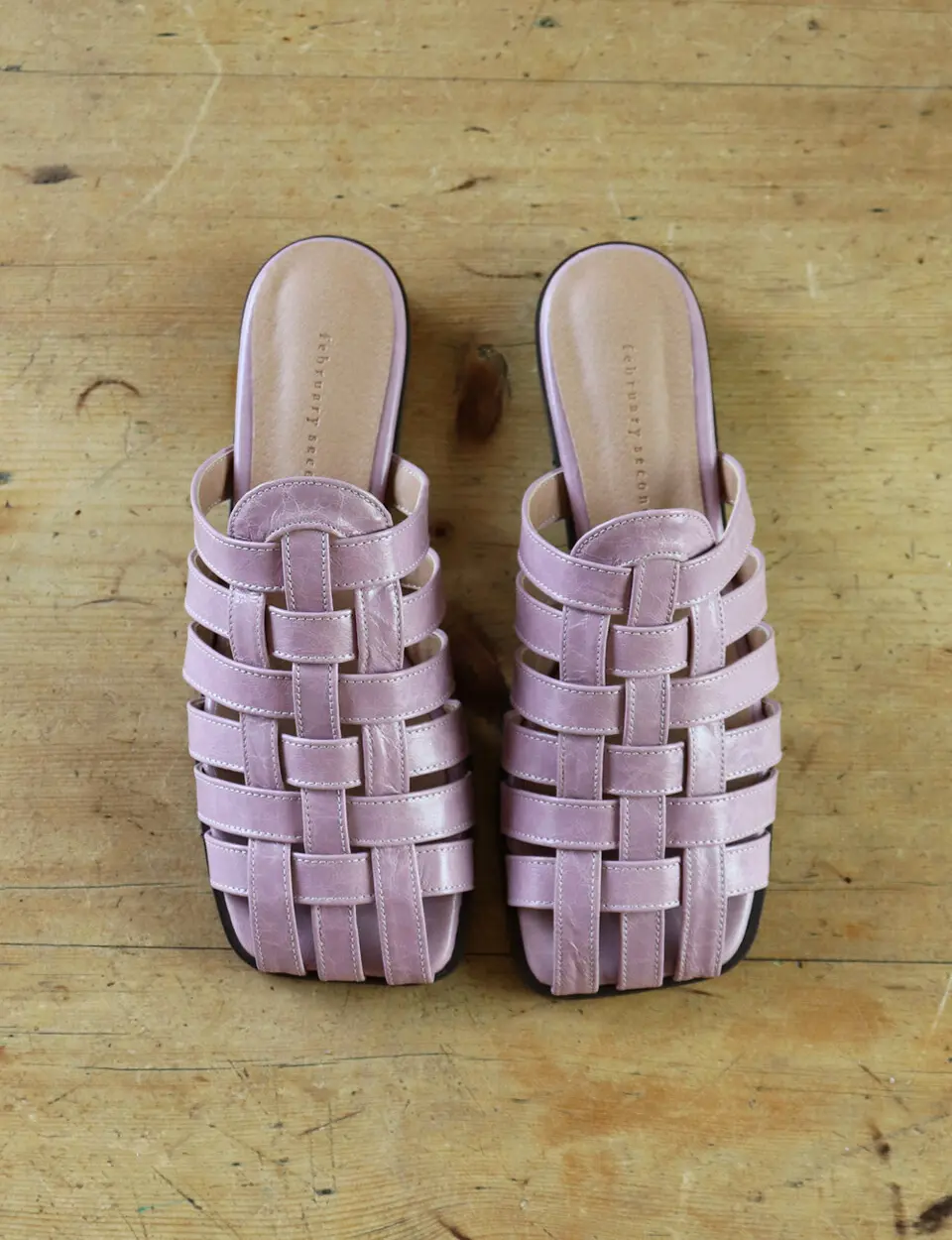 Papa Strap Cage Mules - Pink