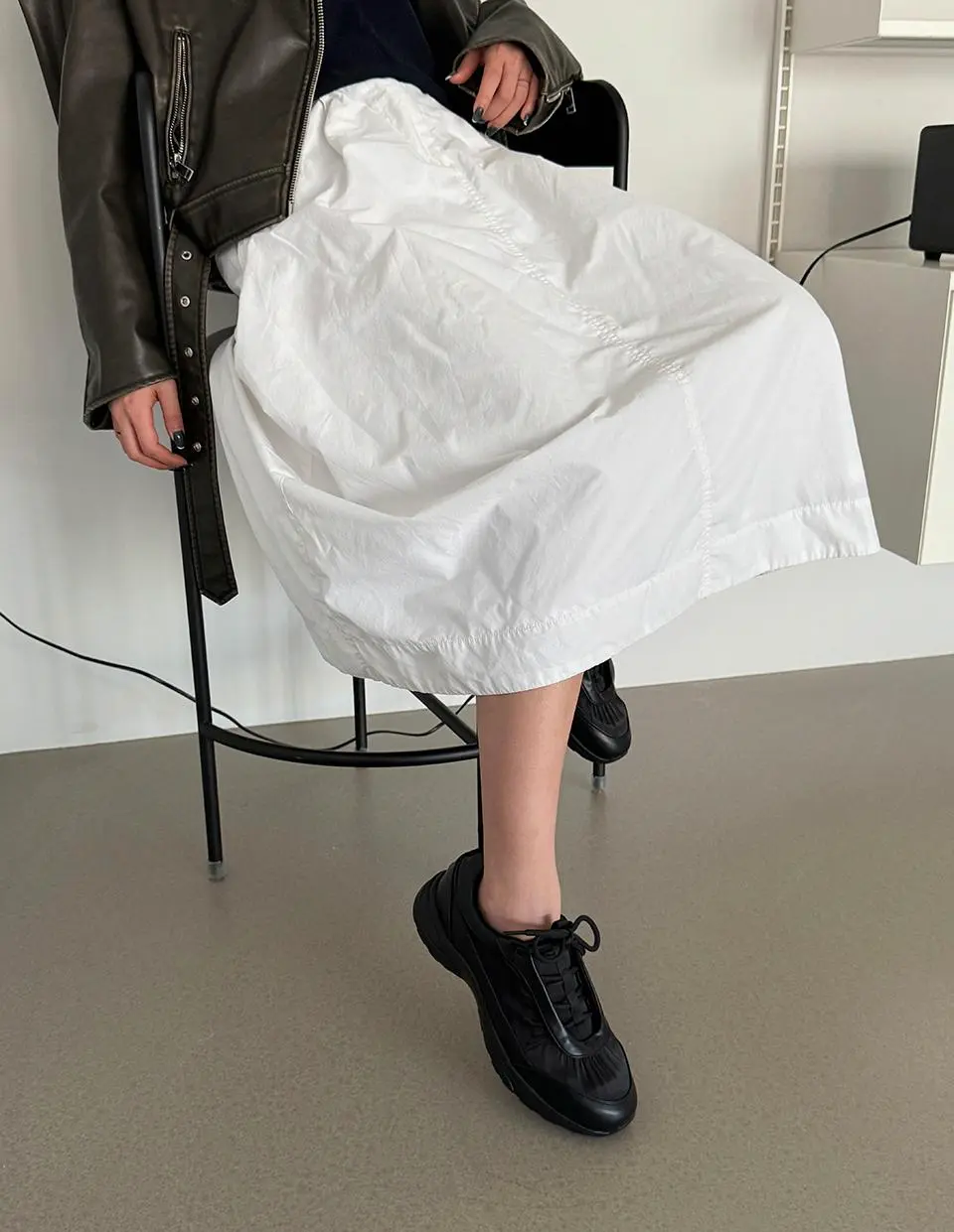 Majia shirring casual sneakers (me1011)