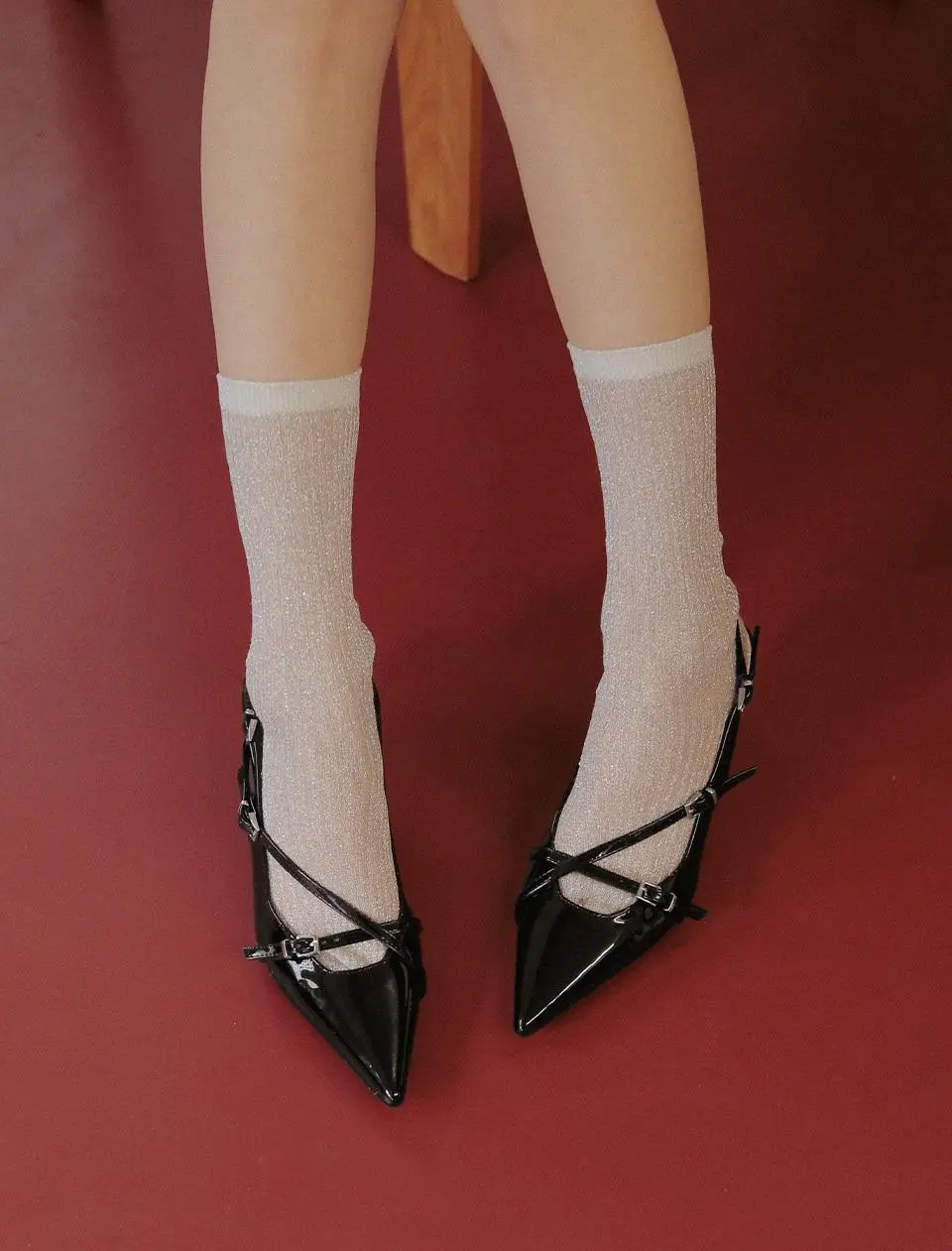 Stiletto Mary Jane Slingback Shoes (ljh7090)