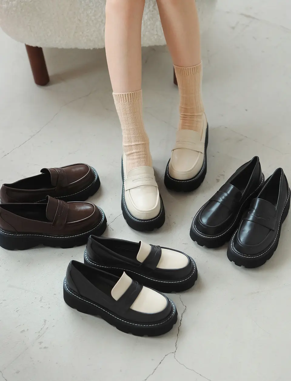 Platform Penny Loafer_4 Colors