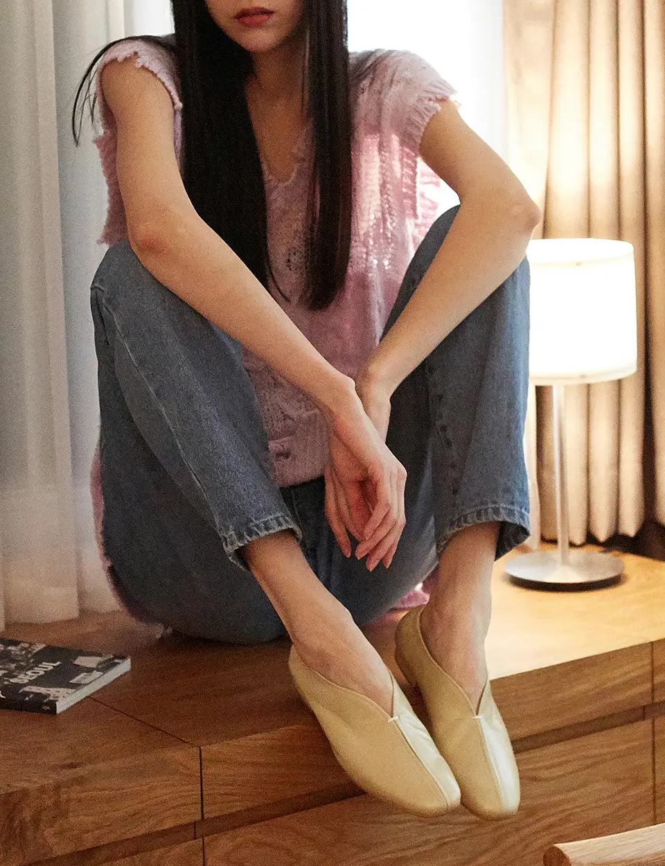 2-way flatshoes [beige]