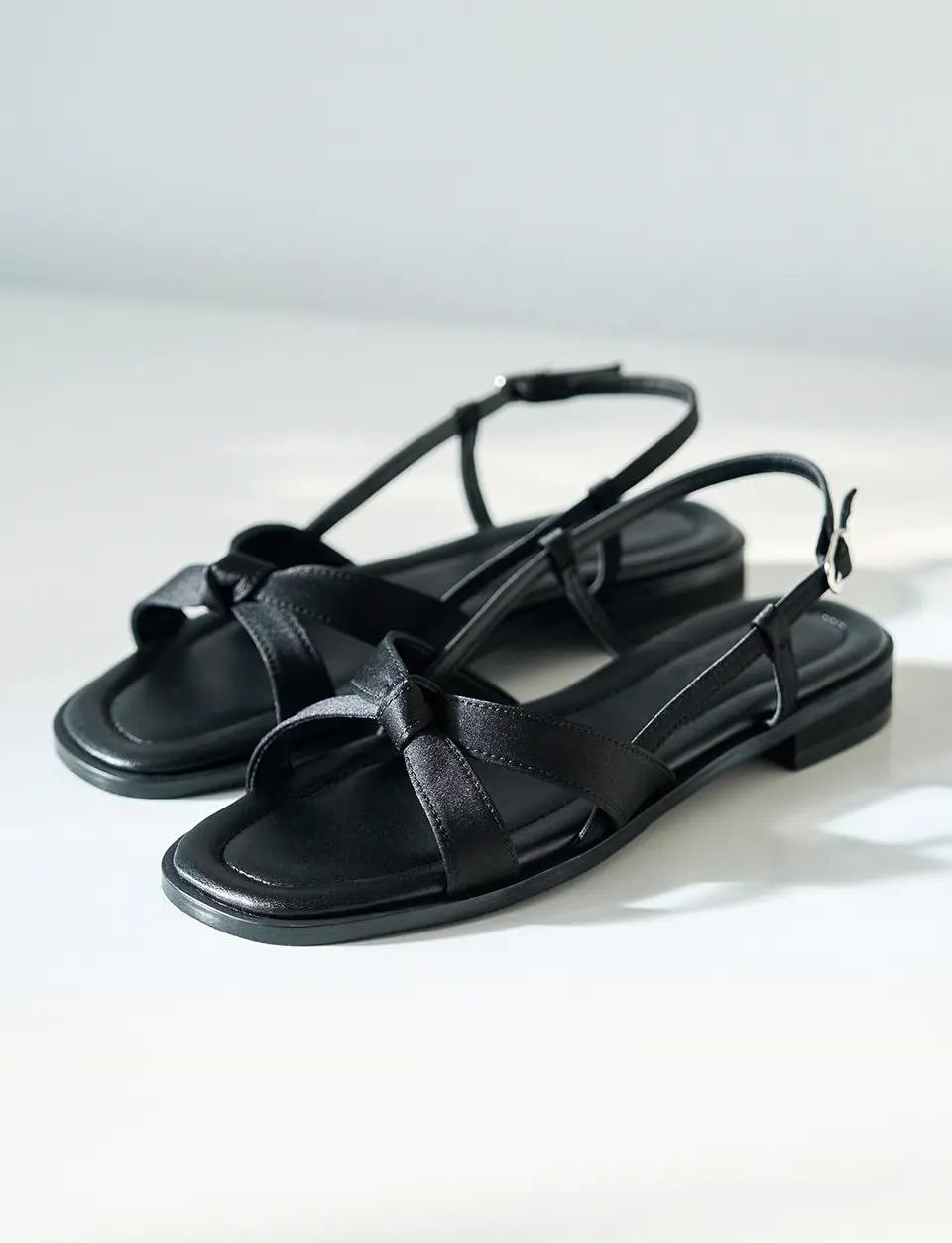 Sole Satin Cross Sandals 2cm (CW0111BK)