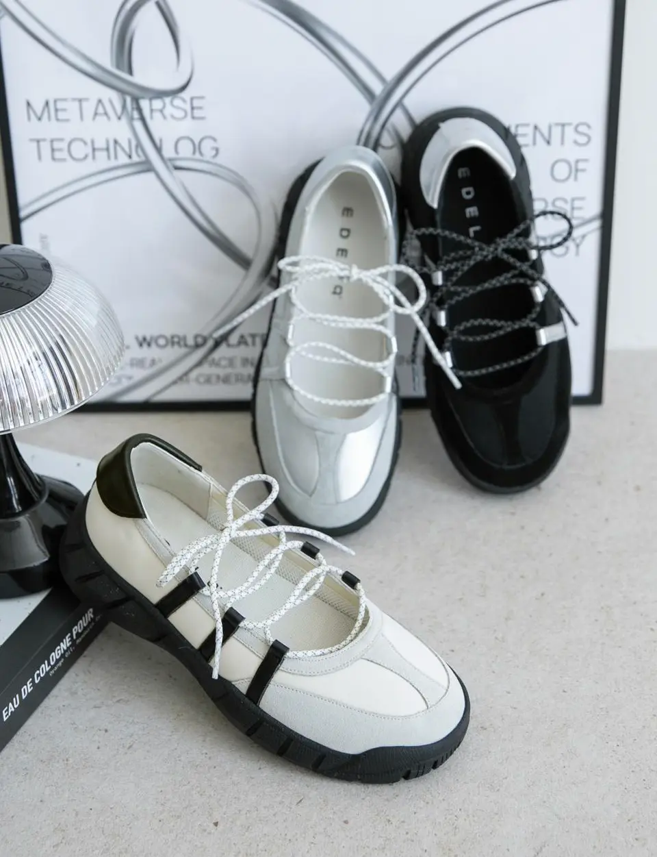 [Exclusive] Romiel BANDING leather sneakers
