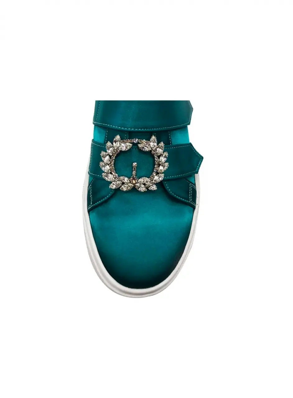 SILVO satin SNEAKERS [green]