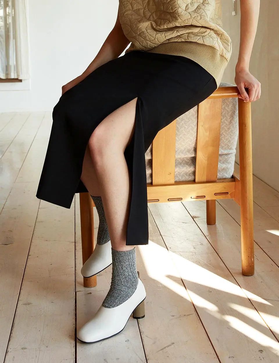 Buttery 6cm Round Glove Pumps [Yellow]