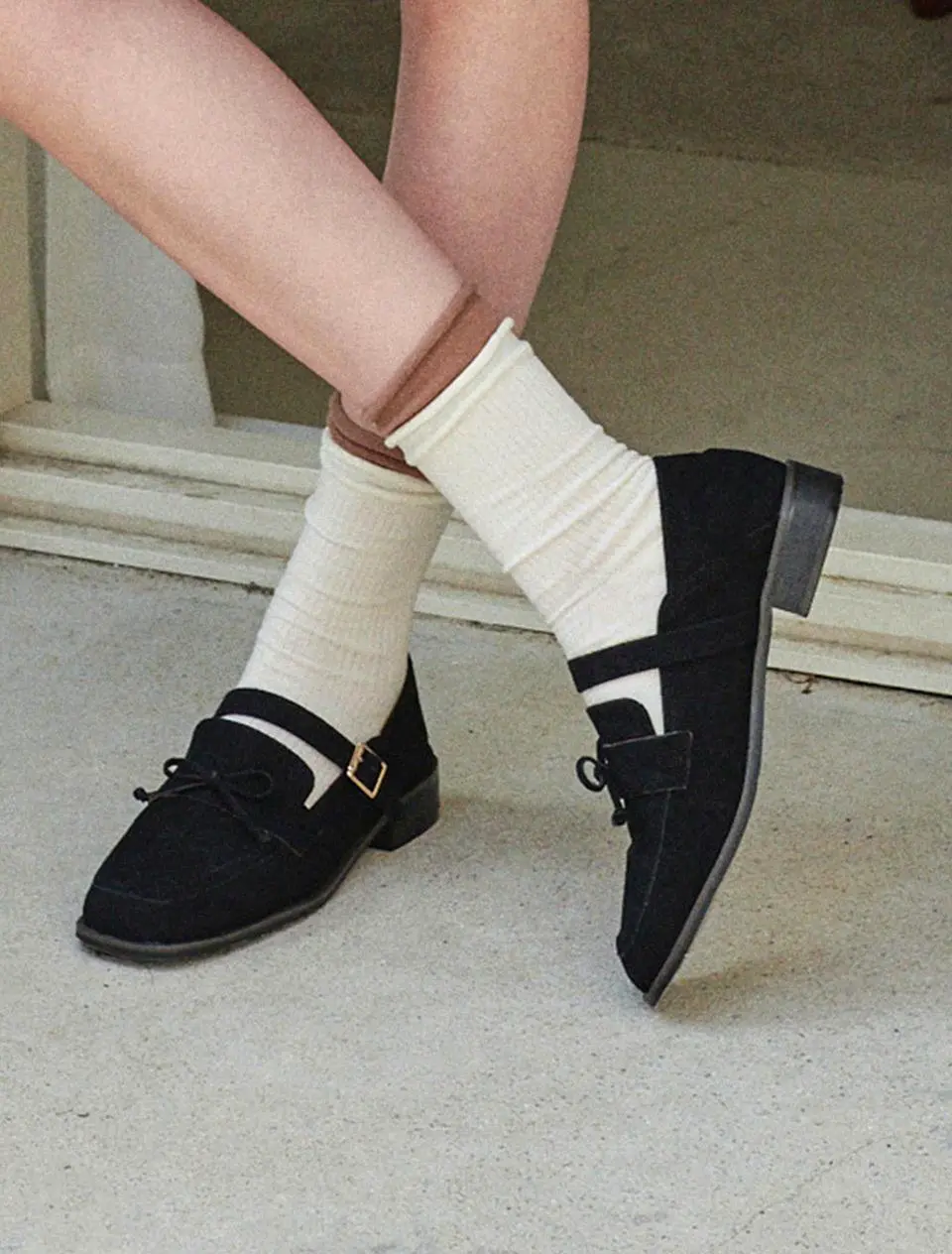 Ribbon Strap Loafers (ljh7120)