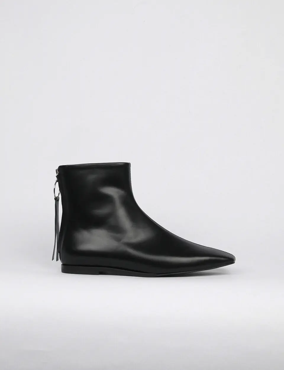 Bella Flat Ankle Boots Black