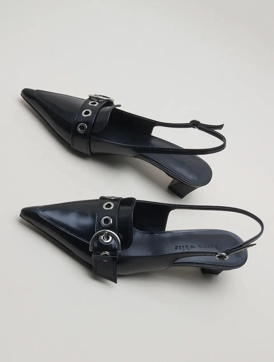 Buckle sling back 4cm Pumps (kw3017)