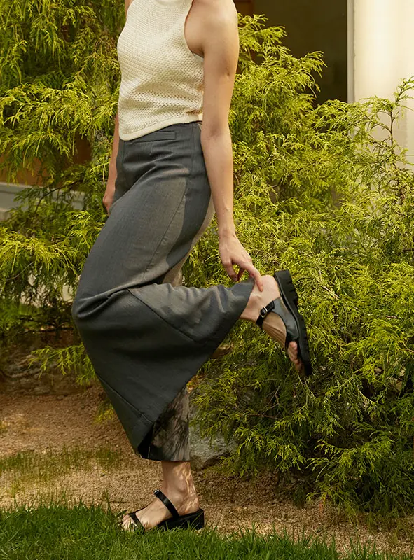 [SAMPLE SALE] Square Toe Side Open Flip Flop