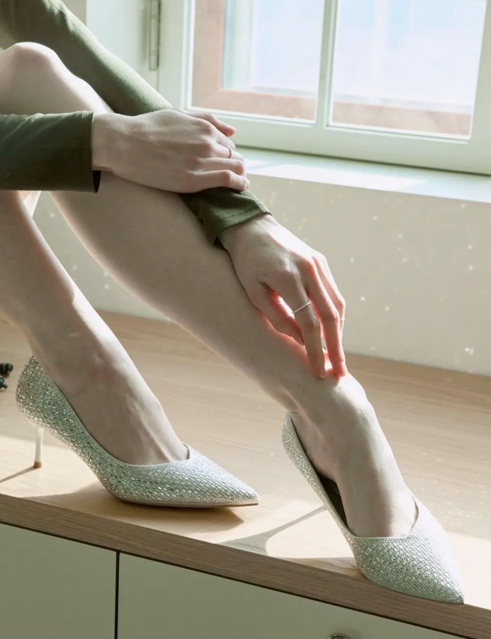 Luxury Crystal Wedding High Heels 6.5cm Shoes (WS9001)