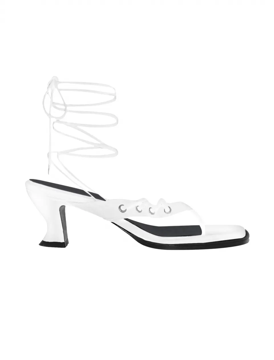 2 Way String Flip Flop Heel_White