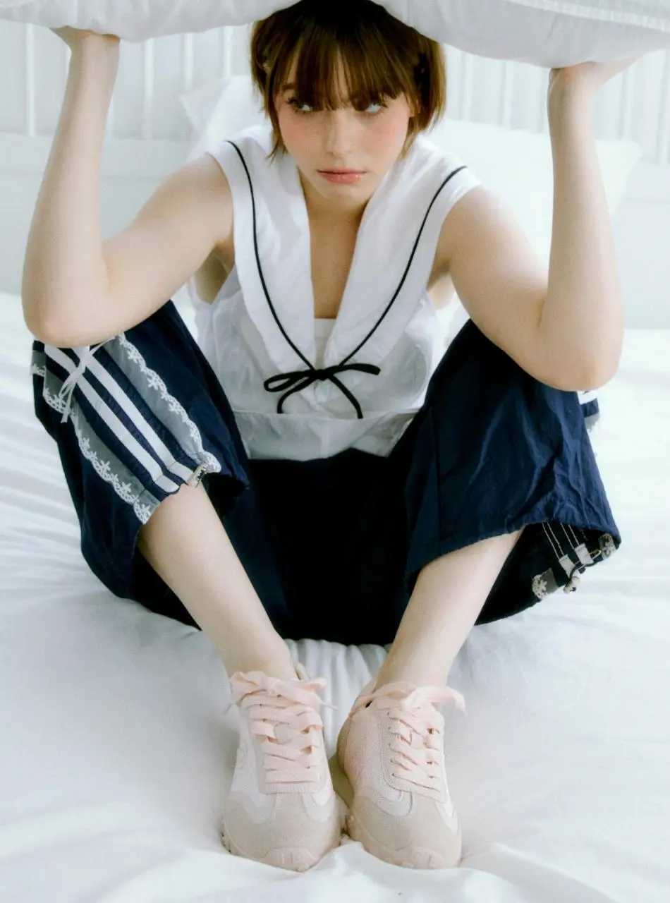 Cob Racer Genuine Cowhide Leather 3cm Sneakers (VS7073) [Silver]