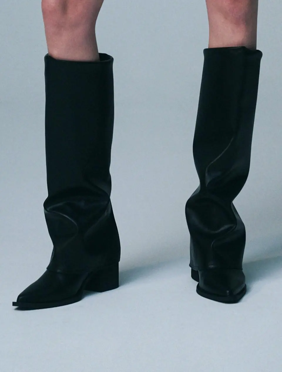 Stiletto wrinkle Cover Long Boots 412448007 (7cm/2