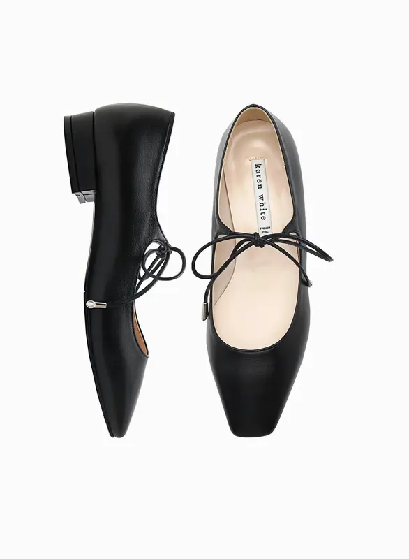 Girlish Ribbon Flat Shoes