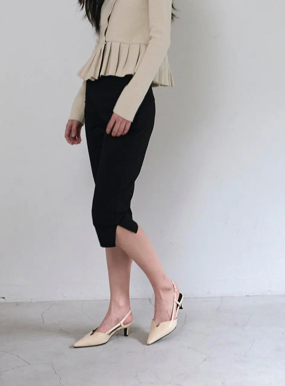 Aria Pointed Toe Slingback Heel - Buttery Yellow Beige