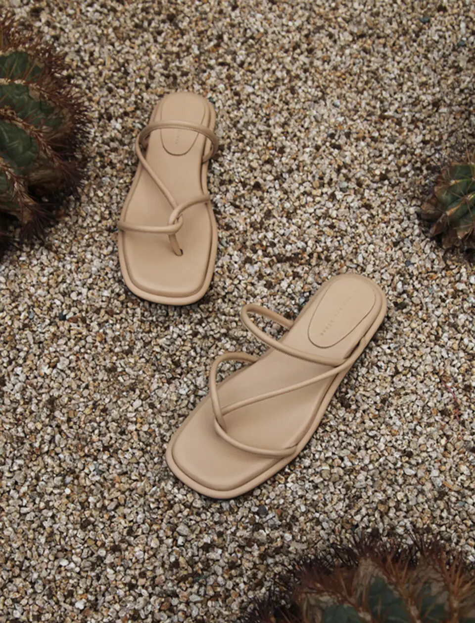 Maya Slides_Leather Beige