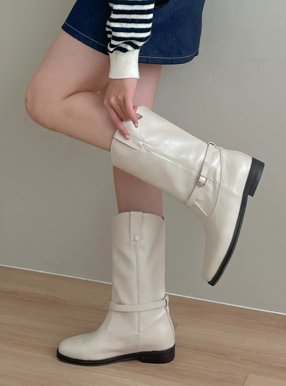 Montpel Belted Middle Boots