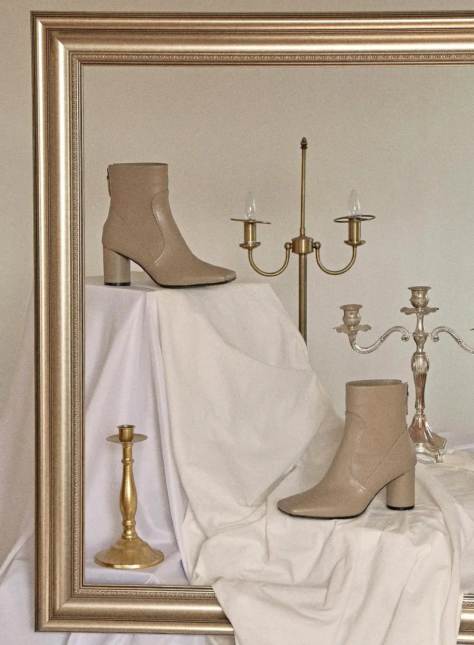 1418 Shio Ankle Boots - Khaki Beige