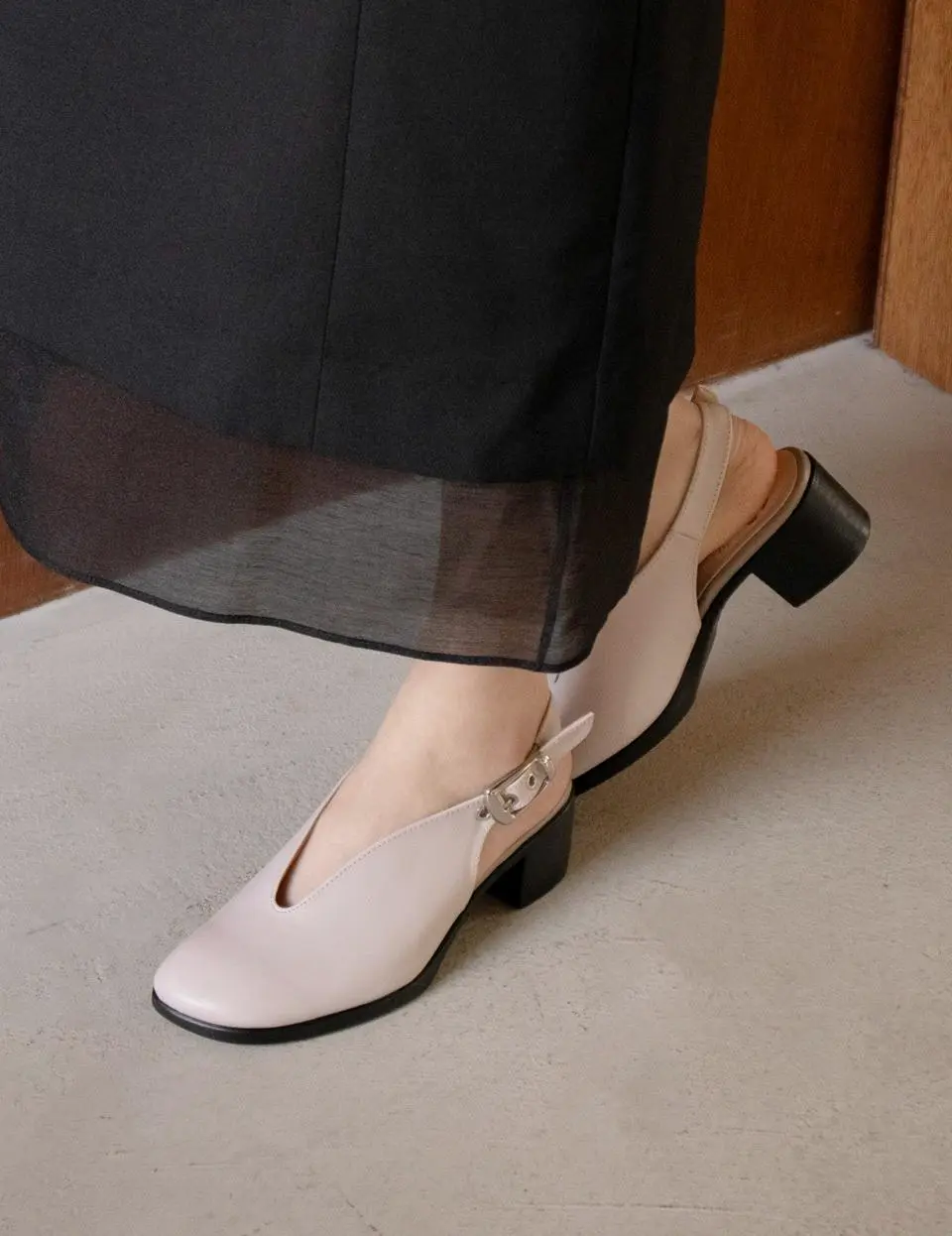 Natural Leather Movina Slingback Sandal (GIS-46234)